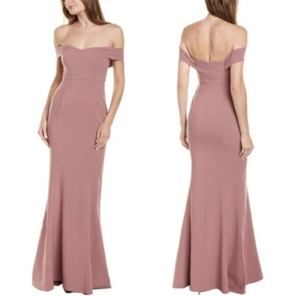 LIKELY Bartolli Off-the-Shoulder Nostalgia Rose Mermaid Evening Gown NWT Size 6 - Picture 5 of 17